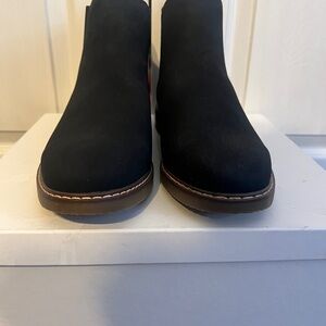 Sonoma Black Suede-Look Chukka Boots with Brown Trim